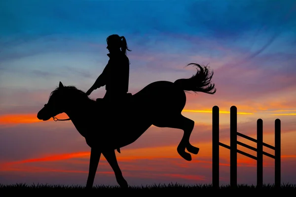 Illustration Horse Show Jumping — Stock Photo, Image