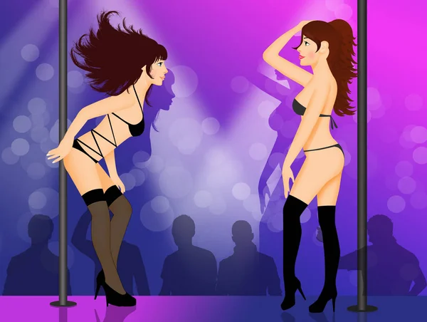 Vrouwen Doen Lap Dance Show — Stockfoto