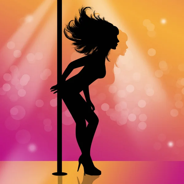Illustration Lap Dance Girl — Stock Photo, Image