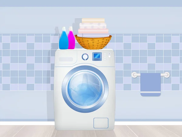 Washing Machine Laundry Products — Stock Photo, Image