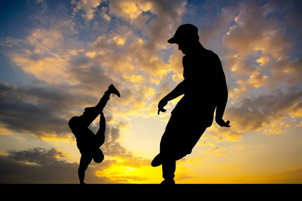Ilustração Breakdance Performer Por Sol — Fotografia de Stock