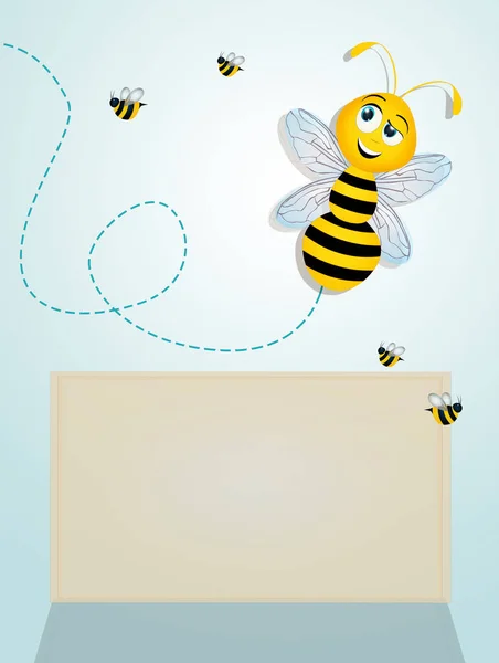 Εικονογράφηση Του Αστεία Μέλισσα — Φωτογραφία Αρχείου