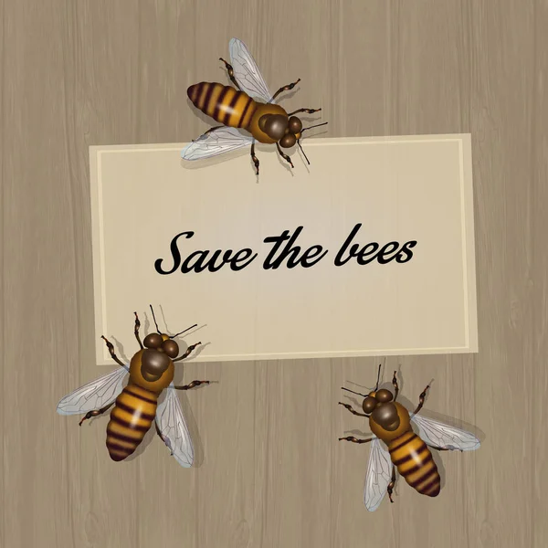 Ілюстрація Порятунку Бджіл — стокове фото