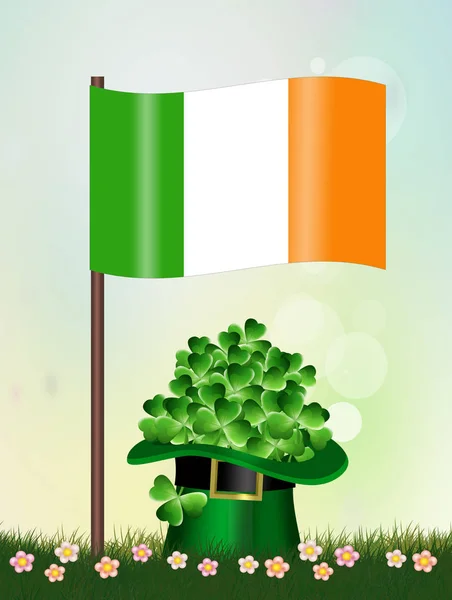 Bandera Irlanda Para Día San Patricio —  Fotos de Stock