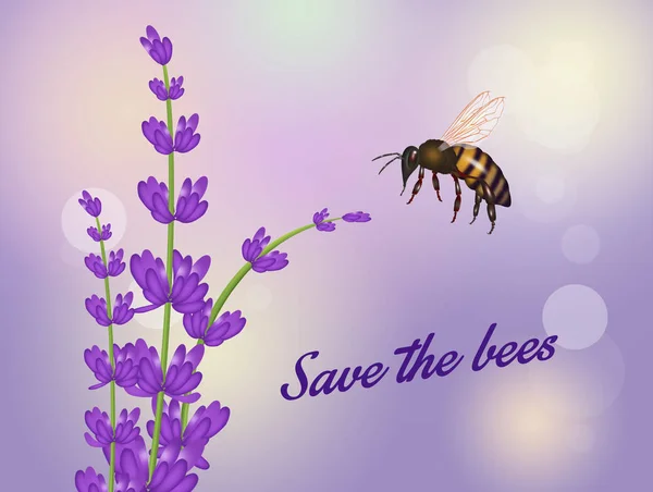 Niedliche Illustration Der Rettung Der Bienen — Stockfoto