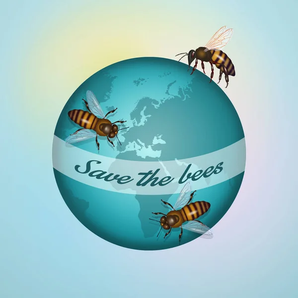 꿀벌은 세계에서 위험에 — 스톡 사진