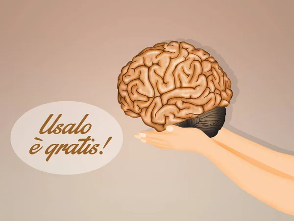 Ilustración Del Consejo Que Utiliza Cerebro — Foto de Stock