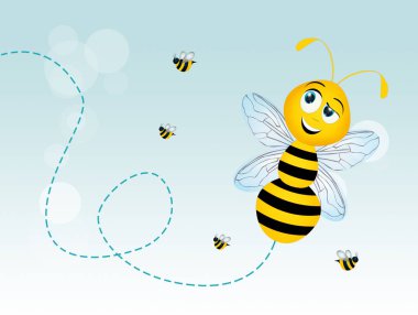 Arılar komik Illustration