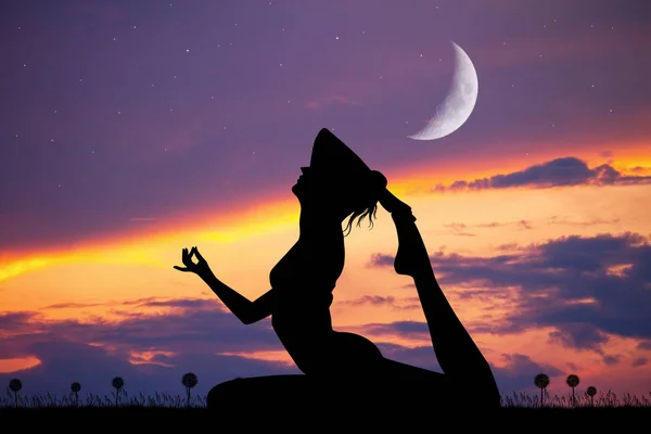 Meisje Doen Yoga Meditatie — Stockfoto