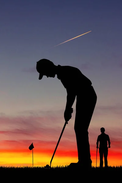 Abbildung Von Männern Beim Golfspielen — Stockfoto