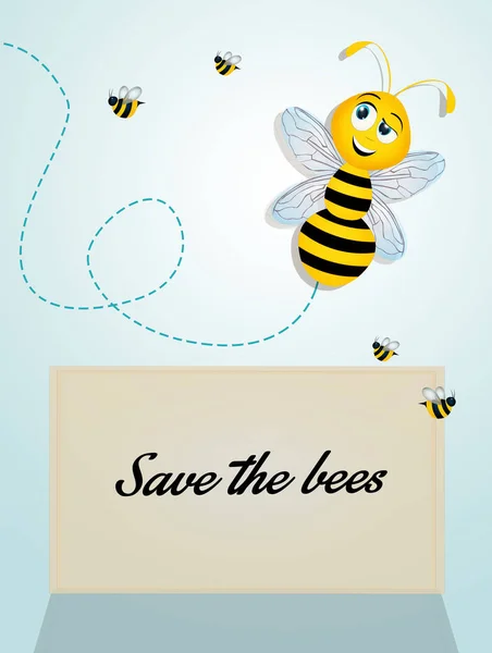 Illustration Sauver Les Abeilles — Photo