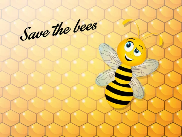 꿀벌을 구하는 일러스트레이션 — 스톡 사진