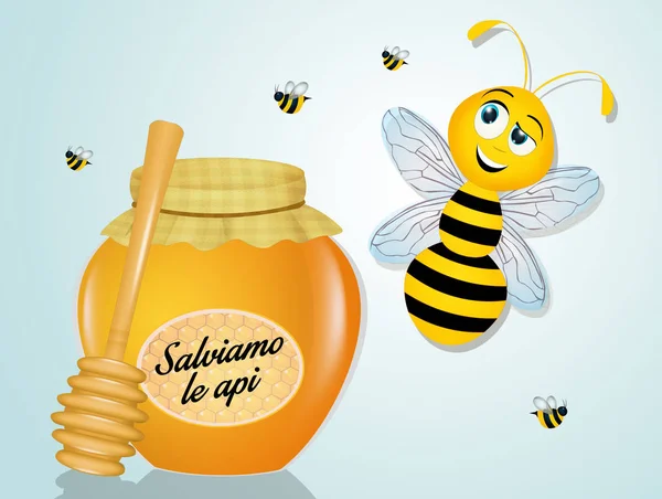 Illustration Sauver Les Abeilles — Photo