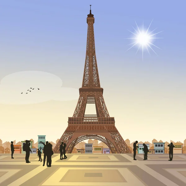 Eiffel Körút Illusztrációja — Stock Fotó