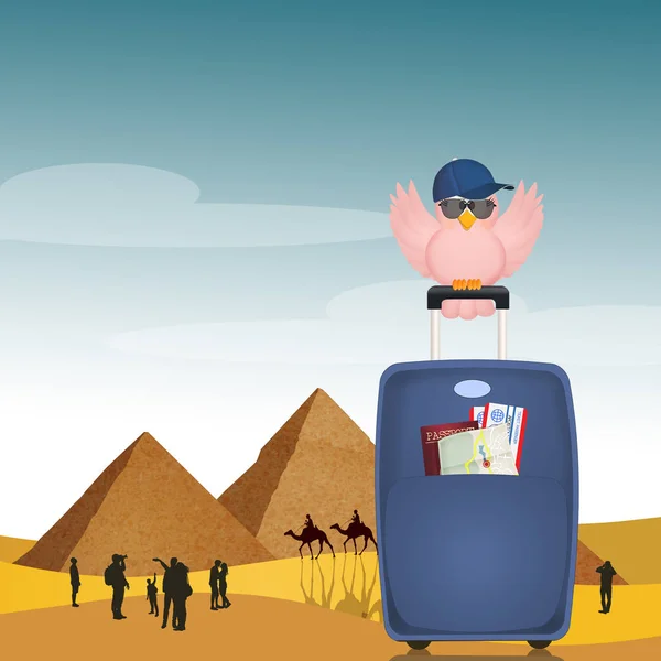 Illustration Trip Egypt — Stock Photo, Image