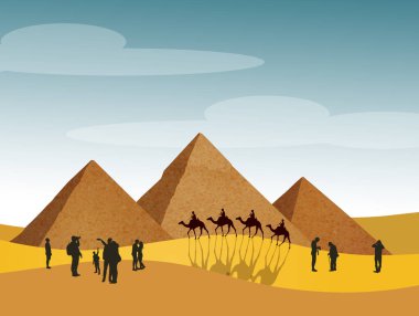 Mısır piramitleri ziyaret Illustration