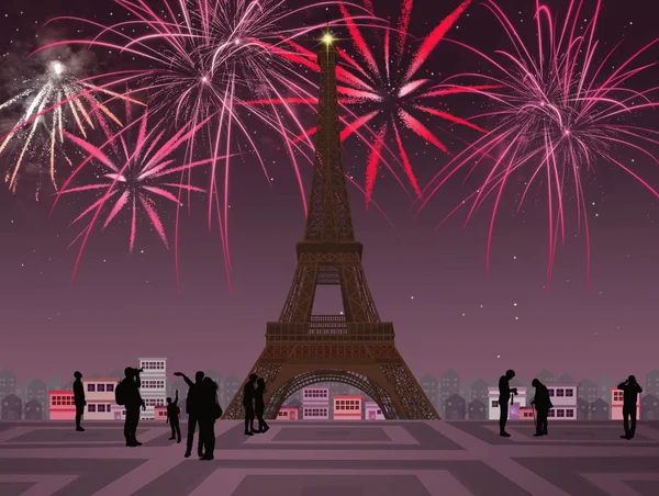 New Year Paris — Stock Photo, Image