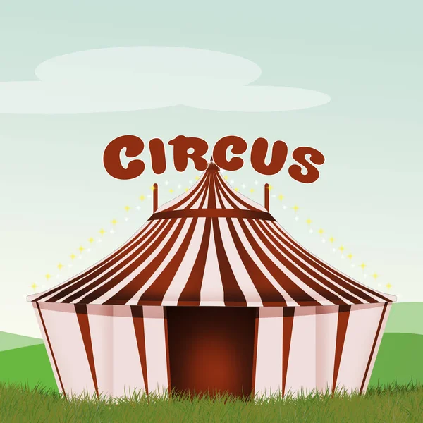 Rolig Illustration Cirkus Tält — Stockfoto