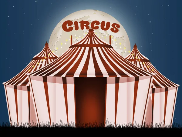 Funny Illustration Circus Tent — Stock Photo, Image