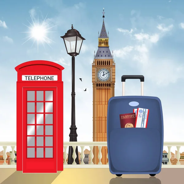 illustration of travel to London