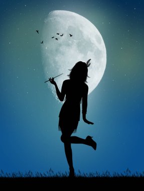 kadın dansları charleston illüstrasyon