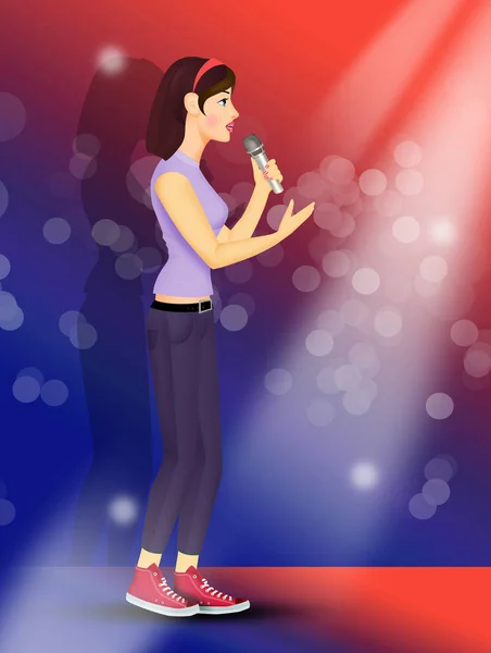 Illustration Singer Concert — Stockfoto