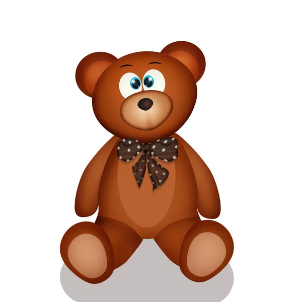 illustration of teddy bear on white background