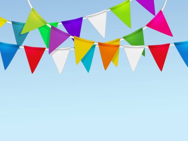 parti için renkli bayraklar