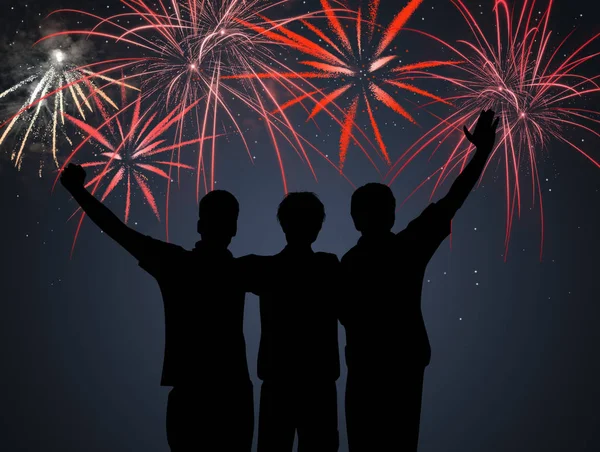 Illustration Fireworks Explosion New Year — Stock Photo, Image