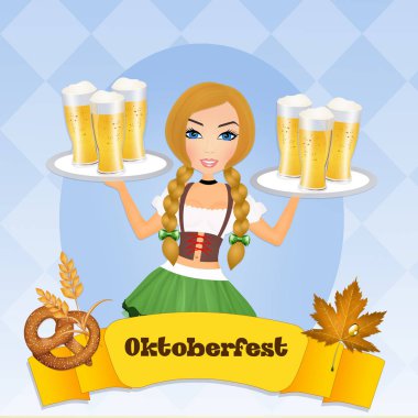 Oktoberfest kartpostalının çizimi