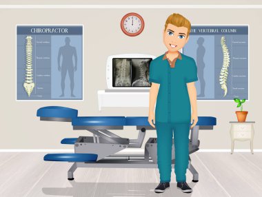 illustration of the chiropractor clipart