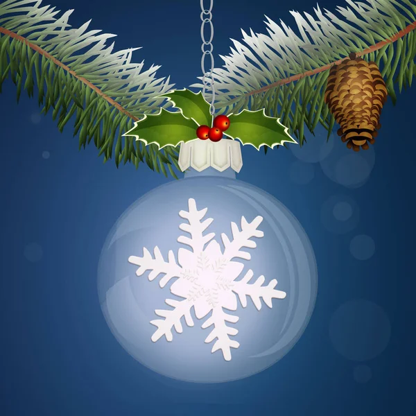 Снежинка Рождественском Балу — стоковое фото