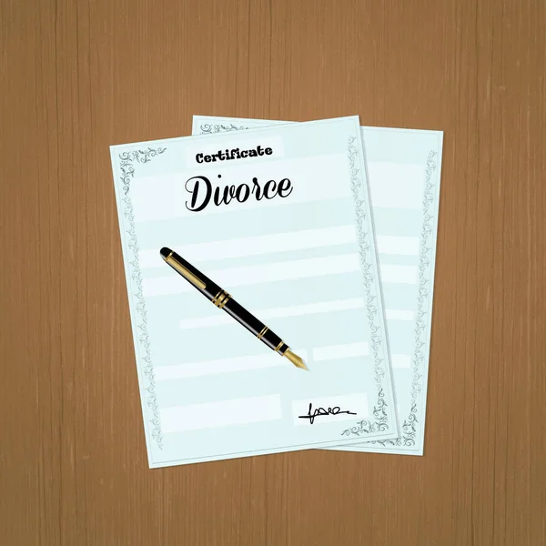 Illustration Des Papiers Divorce — Photo