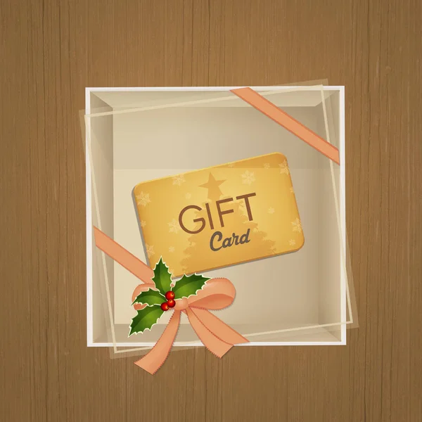 Give Christmas Gift Card — Stock Photo, Image
