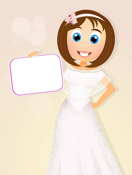 Nice Illustration Happy Bride — Stock Photo, Image