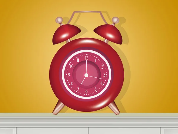 Illustration Bedside Alarm Clock — Stock Photo, Image