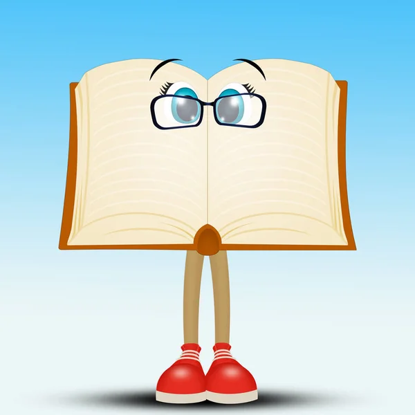 illustration of notebook with funny face