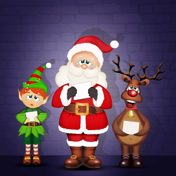 Santa Claus His Friends Arrested — Stock Photo, Image
