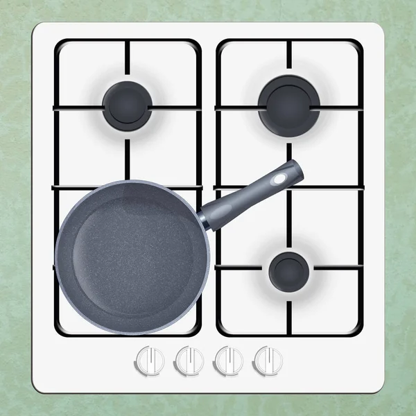 Illustration Cooker Pan — Stock Photo, Image