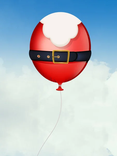 Illustrazione Del Palloncino Babbo Natale — Foto Stock