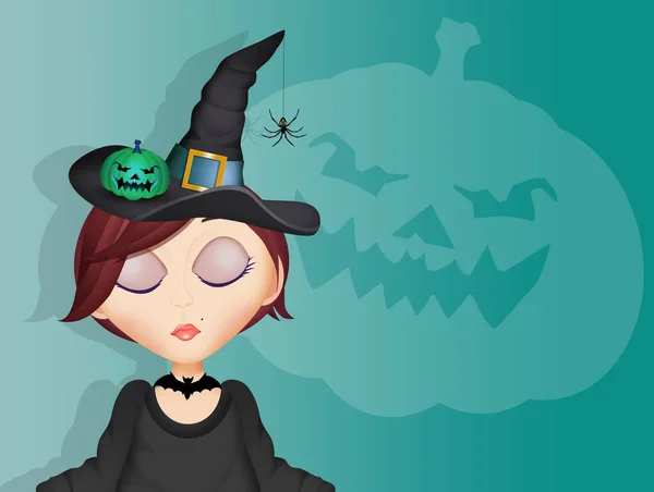 Illustration Halloween Witch — Stock Photo, Image
