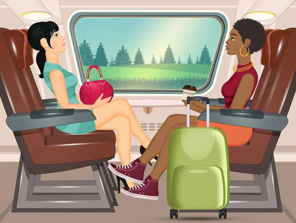 Viajar Comboio Classe Económica — Fotografia de Stock
