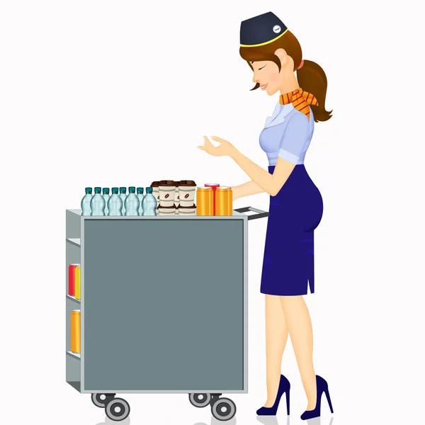 Illustration Hostess Service — Stock Photo, Image