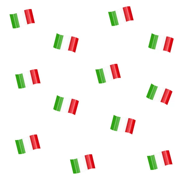 Ilustração Fundo Com Bandeiras Italianas Fundo Branco — Fotografia de Stock
