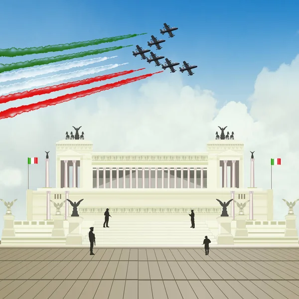 Tricolor Arrows Quirinale — Stock Photo, Image