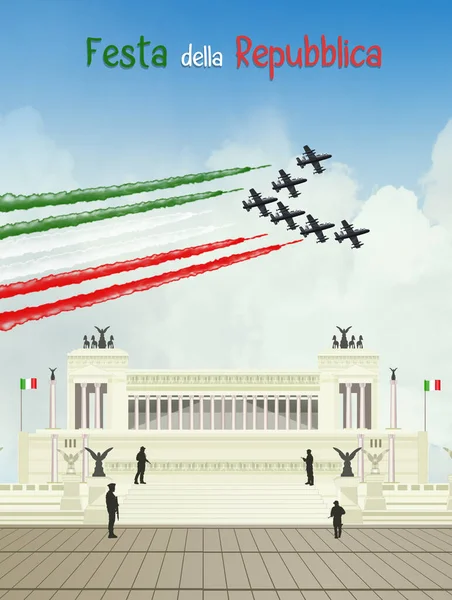 Pohlednice Svátku Italské Republiky — Stock fotografie