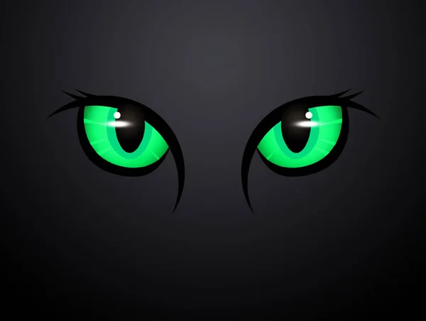 Ilustración Ojos Gato Verde —  Fotos de Stock