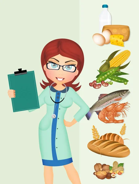 Doctor Assesses Food Allergies Intolerances — Stock Photo, Image