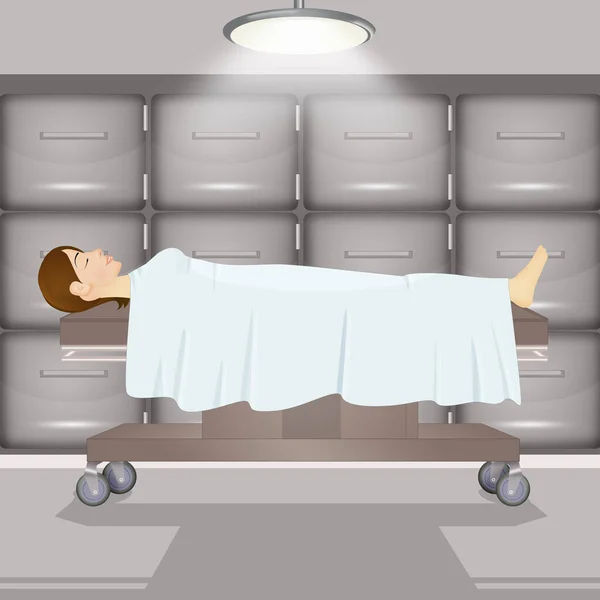 Ilustração Cadáver Morgue — Fotografia de Stock