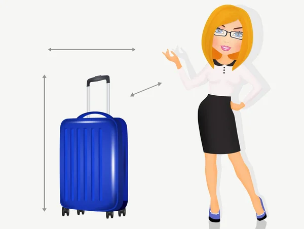 スーツケースの搭乗方法 — ストック写真